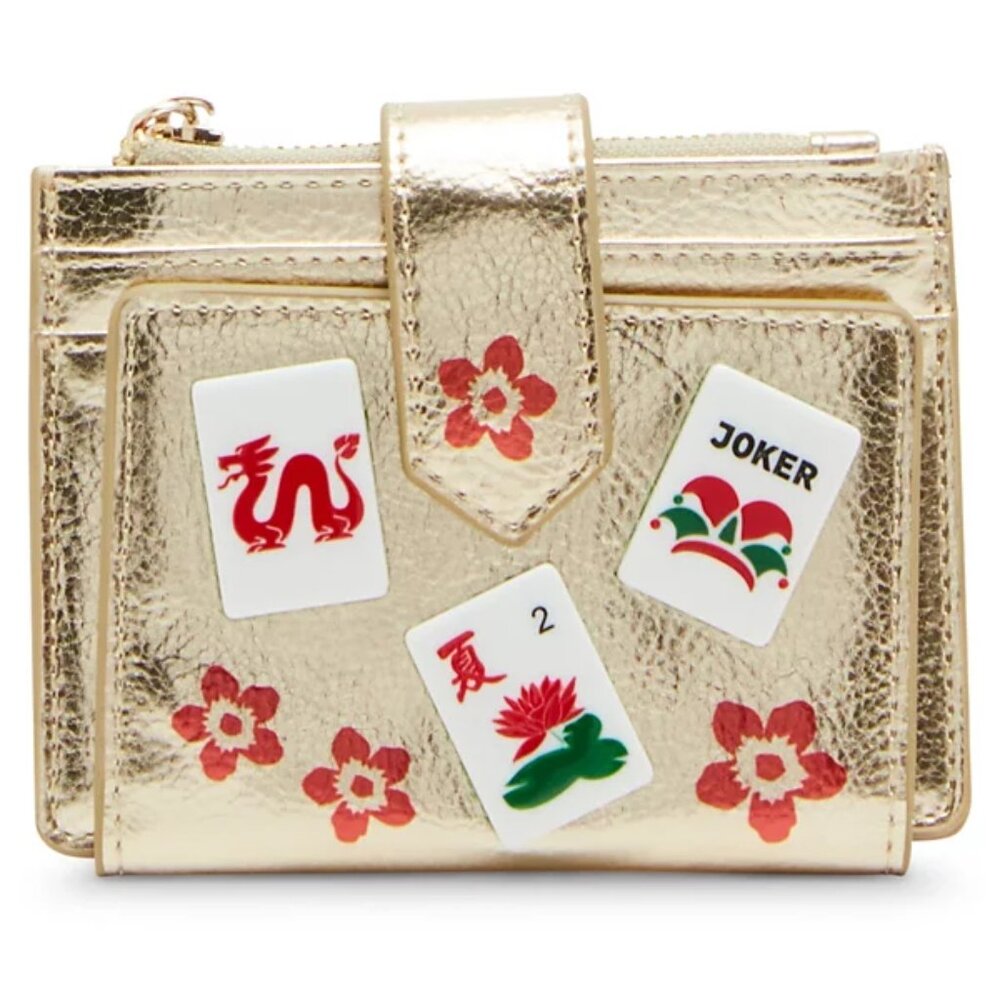 Betsey Johnson Kitsch Bam BiFold Wallet Gold Metallic Lunar New Year NWT - Picture 6 of 7